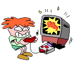 Kid playing computer animation