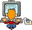 Orange computer animation